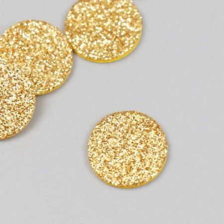 Decor "Snow Com" gold foam glitter 2 cm (set 10 pcs)
