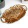 Interior polystone stand "Golden palm leaves" 4x21.5x36 cm