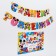Girland on groves with a poster "Happy Birthday", length 210 cm, Mickey Mouse