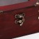 Casket Wood, glass "Edwig" chest with rivets, Bordeaux 16x13x8.5 cm