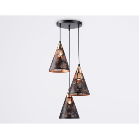 Suspended Ambrella Light, Loft, TR8435, 3HE27, Black color, gold-1