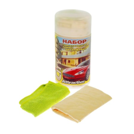 Synthetic suede napkins and microfibers CITYUP, CA-211, set 2 pcs Mix