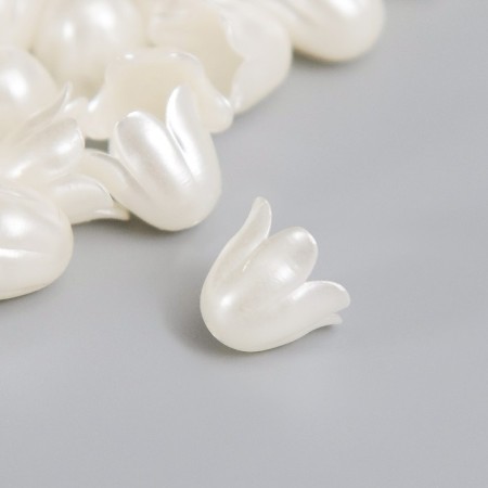 Beads for creativity plastic "Pearl Bell" set 40 pcs 1x0.9x0.9 cm-1
