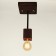 Hugh chandelier 1x60W E27 Brown/Black 27x14x14cm Bayerlux