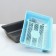 Deep toilet with a mesh of 36 x 25 x 9 cm, blue/gray