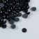 Decor for creativity plastic "Half of beads. Black" 20 g 0.6x0.6 cm