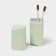 Case for toothbrush and paste "Relief", plastic, 7 × 7 × 20.5 cm, pistachio