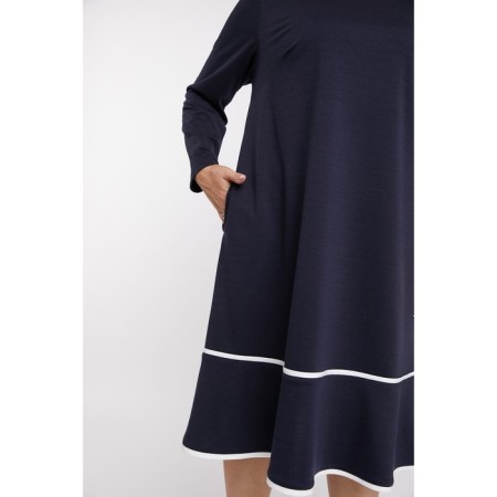 Women's dress, size 62, blue color-4