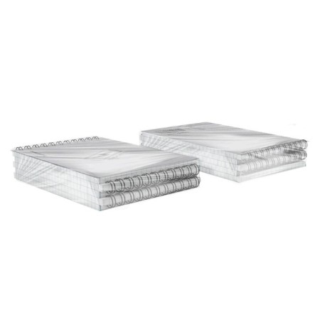 Notepad for spirals A6 80 sheets, cage, Erichkrause "Life Style" Plastic coverage silk -screen films, Bellar Beliac block 100%, silver-5