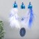 Wind music plastic, metal "elephant in a circle with feathers" 3 bells h = 38 cm