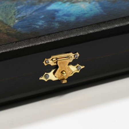 Backgammon "wolf and eagle", wooden board 40 x 40 cm, with a field for playing checkers-5