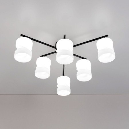 Citilux ceiling chandelier "NILS" CL132165, 6x60W, E27, Black Color Black-17