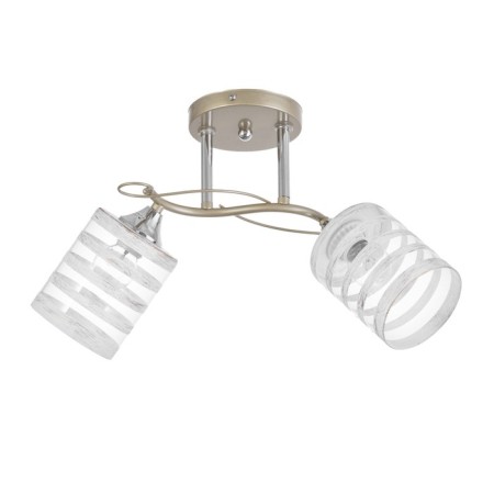MIA chandelier 2x60W E27 gold, chrome 38x32x28cm
