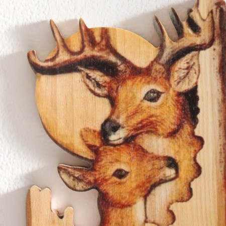 Panel Interior tree "Deer and deer" 12x0.7x19 cm-2