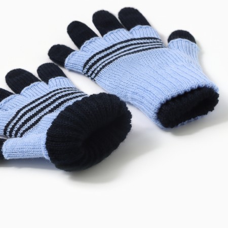 Gloves for a boy, blue color, size 16-2