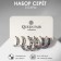 Ring earrings set 3 pairs of “links” chains, colored in silver, d = 2