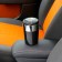 Torso car ashtray with backlight, skull, black