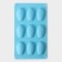 The form for baking the share "Underwater world. Shell ”, silicone, 28 × 17 × 2 cm, 9 cells (6.7 × 4.5 × 1.3 cm), blue color