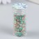 Decor "Semiobusins ​​and rhinestones. Persian-blue gradient" D = 4 mm 10g 200 pcs 5x2.5 cm mix