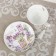 Tea couple ceramic "lavender field", 2 items: a cup 220 ml, a saucer d = 15 cm