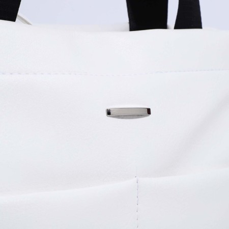 Female bag Textura, chover, large size, white color-3