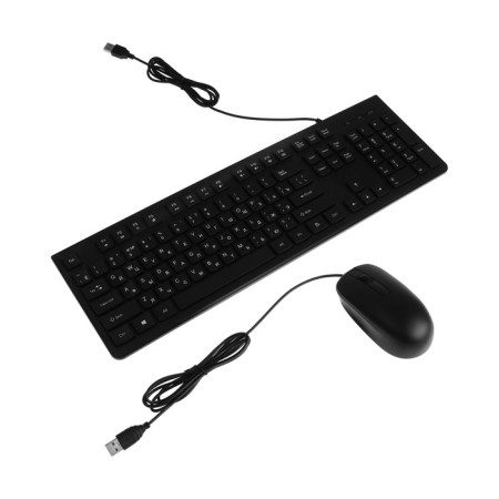 The keyboard set and the mouse Slim ME210, wired, membrane, USB, black