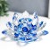 Souvenir glass "Lotus Crystal Troundword Blue Rainbow" D = 11 cm