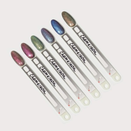 Gel nail polish, “Chameleon”, 3 phase, 8ml, LED/UV, Dark green/peach (02) color-8