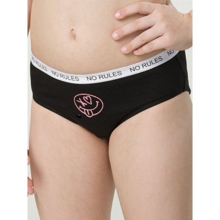 Panties for girls, height 104 cm, light gray, lilac, black, 3 pcs-5