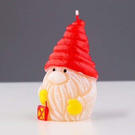 Decorative candle "Toy dwarf", 5.1x5.1x8 cm-4