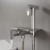 Hidden installation mixer with hygienic shower Iddis Axes, shelf, glossy chrome