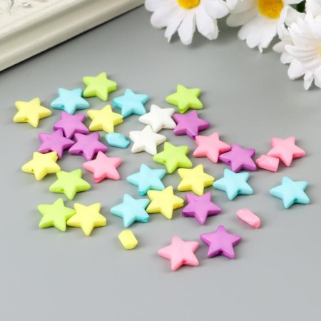 Beads for creativity "Mix No. 3", 10-13 mm, 30 grams, 6 colors, pastel-2