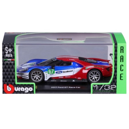 Racing machine BBURAGO 2017 Ford GT, DIE-CAST, 1:32, red-blue color-10