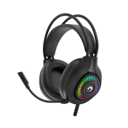 Marvo H8325 headphones, game, full -size, microphone, USB + 3.5 mm, 2 m, RGB, black-2