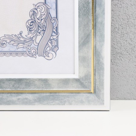 Photo frame Plastic format A4 "Norway" gray, white stroke 36.6x28 cm-1