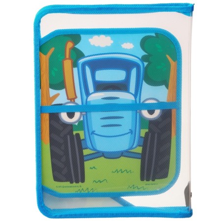 Plastic A4 folder, at lightning, blue tractor-4