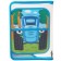 Plastic A4 folder, at lightning, blue tractor
