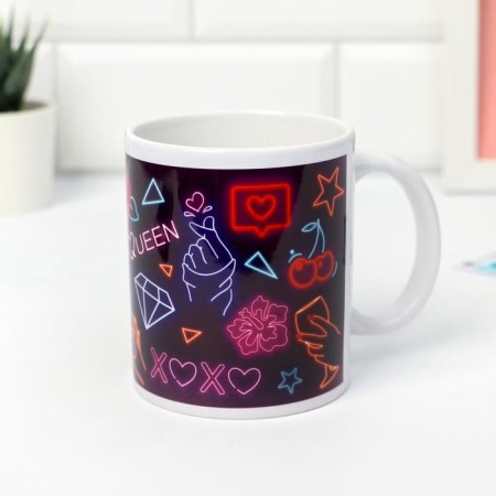 Mug "March 8" You are beautiful! Neon, 320 ml-2