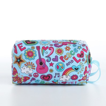 Cosmetic bag with lightning, blue/multi -colored color-1