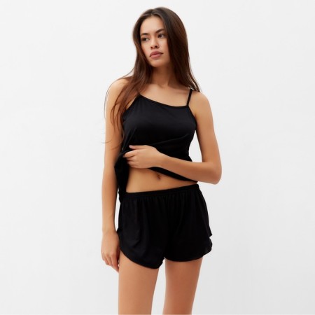 Female pajamas (top, shorts) KAFTAN Rr. 44, col. black-2