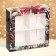 New Year. Box for 4 sweets "Miracles Time", 12.6 x 12.6 x 3.6, confectionery packaging