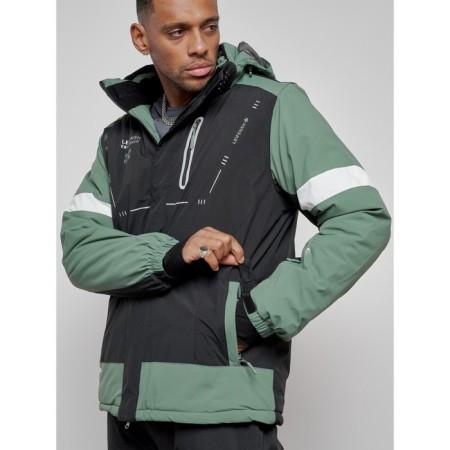 Ski costume men's winter, size 48, khaki color-8