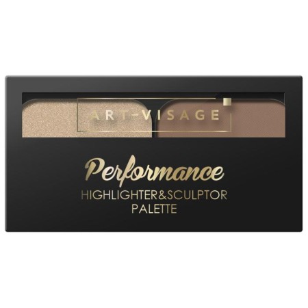 Palette of compact highlighter and sculptor Art-Visage Performance 02