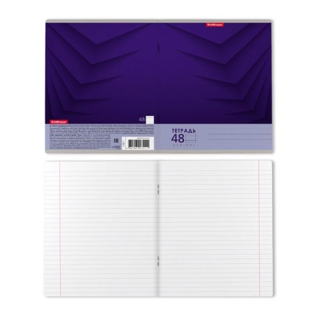 Notebook of 48 sheets in the Erichkrause Duotone Next line, cover coated cardboard, offset block, whiteness 100%, mix-6