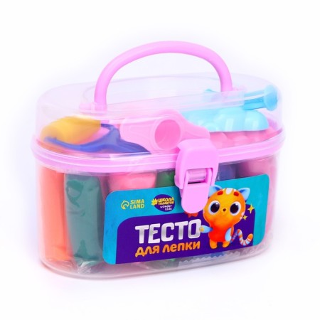 Modeling dough, 13 colors, 200 g, 2 molds, rink, syringe, color mix-3