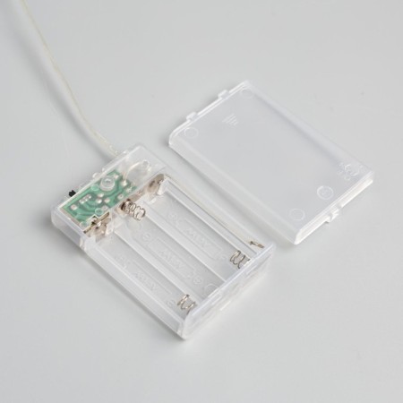 Garland "tinsel" 1 m dew, ip20, silver thread, 100 LED, glow of multi, 2 modes, AAH3-4