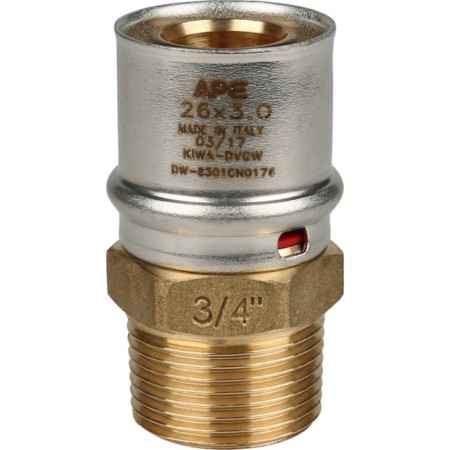 The coupling press Stout SFP-0001-003426, 3/4 "x 26 mm, external threads, brass-2