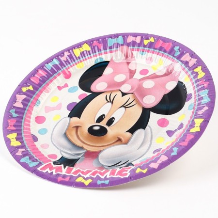 Paper plate "Happy Birthday!", 18 cm, Minnie Mouse-3