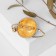 Brooch "Planet Earth", blue color in gold