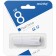 Flash drive Smartbuy 8GBCLU-W, 8 GB, USB2.0, th Up 25 MB/s, PLO up to 15 Mb/s, white